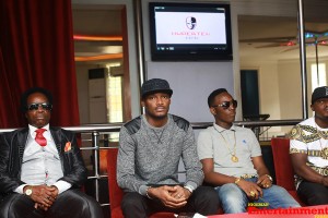 Sir Victor Uwaifo now joins HyperTek Digital with 2face Idibia Dammy Krane and Rocksteady. The signing was announced on November 30, 2013 at Club Rumours, Ikeja. Photo: TCD Photography, Netng
