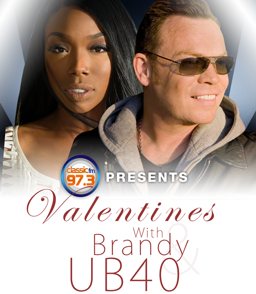 Brandy & UB 40 Billed For Classic FM’s Valentine Concert