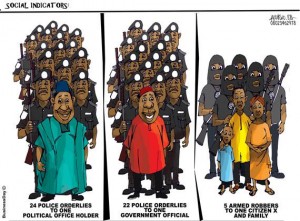 While the politicians are protected with number of police officers, the average Nigerian will have to contend with terrorist and armed robbers..
