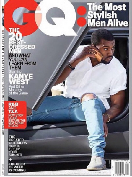 Kanye West On The Cover Of GQ Magazine’s July Issue As One Of The ‘Most Stylish Men Alive’