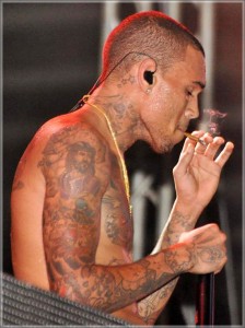 Chris Brown Smokes Weed